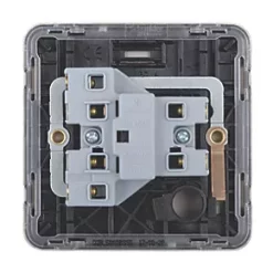 Schneider Electric Lisse Deco 13A Unswitched Fused Spur Brushed Stainless Steel with Black Inserts -Steel Switches Sales 160CC A3