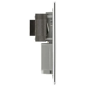 LAP 2-Gang Dual Voltage Shaver Socket 115 / 230V Brushed Stainless Steel with Graphite Inserts 5 LAP 2-Gang Dual Voltage Shaver Socket 115 / 230V Brushed Stainless Steel with Graphite Inserts - Image 3