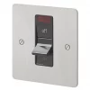 MK Edge 32A 1-Gang DP Control Switch Brushed Stainless Steel with Neon with Black Inserts -Steel Switches Sales 225FF P