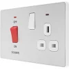 British General Evolve 45A 2-Gang 2-Pole Cooker Switch & 13A DP Switched Socket Brushed Steel with LED with White Inserts 2 British General Evolve 45A 2-Gang 2-Pole Cooker Switch & 13A DP Switched Socket Brushed Steel with LED with White Inserts -Steel Switches Sales 255PX P