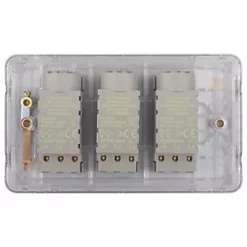 Schneider Electric Lisse Deco 3-Gang 2-Way Dimmer Brushed Stainless Steel 9 Schneider Electric Lisse Deco 3-Gang 2-Way Dimmer Brushed Stainless Steel -Steel Switches Sales 267CC A3