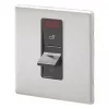 MK Aspect 32A 1-Gang DP Control Switch Brushed Stainless Steel with Neon with Black Inserts -Steel Switches Sales 288FF P