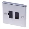 LAP 13A Switched Fused Spur Stainless Steel with Black Inserts -Steel Switches Sales 33572 P