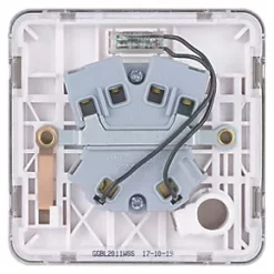 Schneider Electric Lisse Deco 20AX 1-Gang DP Control Switch Brushed Stainless Steel with LED with White Inserts -Steel Switches Sales 392FF A3