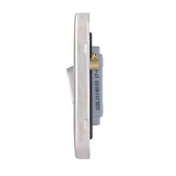 Schneider Electric Lisse Deco 10AX 1-Gang Intermediate Switch Brushed Stainless Steel with Black Inserts -Steel Switches Sales 410FF A2