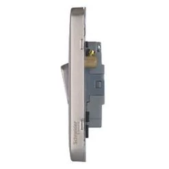 Schneider Electric Lisse Deco 10AX 3-Gang 2-Way Light Switch Brushed Stainless Steel with Black Inserts -Steel Switches Sales 444CC A2