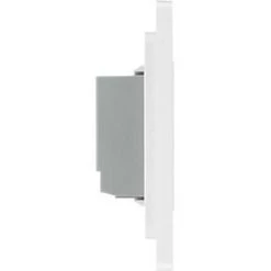 British General Evolve 2-Gang 2-Way LED Double Secondary Touch Trailing Edge Dimmer Switch Brushed Steel with White Inserts -Steel Switches Sales 474PY A5
