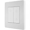 British General Evolve 2-Gang 2-Way LED Double Secondary Touch Trailing Edge Dimmer Switch Brushed Steel with White Inserts -Steel Switches Sales 474PY P