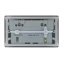 LAP 13A 2-Gang SP Switched Socket + 3.1A 2-Outlet Type A USB Charger Brushed Stainless Steel with Black Inserts 10 LAP 13A 2-Gang SP Switched Socket + 3.1A 2-Outlet Type A USB Charger Brushed Stainless Steel with Black Inserts -Steel Switches Sales 4962P A2