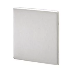 MK Aspect 1-Gang Blanking Plate Brushed Stainless Steel