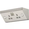 Knightsbridge SKR008 13A 2-Gang DP Switched Under Cabinet Socket Stainless Steel with Colour-Matched Inserts 2 Knightsbridge SKR008 13A 2-Gang DP Switched Under Cabinet Socket Stainless Steel with Colour-Matched Inserts -Steel Switches Sales 513TX P