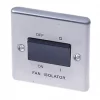 LAP 10AX 1-Gang 3-Pole Fan Isolator Switch Brushed Stainless Steel with Black Inserts -Steel Switches Sales 52420 P