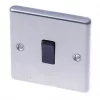 LAP 10AX 1-Gang Intermediate Switch Brushed Stainless Steel with Black Inserts -Steel Switches Sales 55662 P