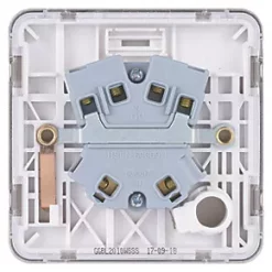 Schneider Electric Lisse Deco 20AX 1-Gang DP Control Switch Brushed Stainless Steel with White Inserts -Steel Switches Sales 573FF A3