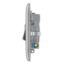 British General Nexus Metal 13A Switched Fused Spur Brushed Steel -Steel Switches Sales 64368 A2