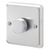 MK Albany Plus 1-Gang 2-Way Dimmer Switch Brushed Steel -Steel Switches Sales 675FF P