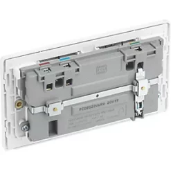 British General Evolve 13A 2-Gang SP Switched Double Socket With WiFi Extender + 2.1A 1-Outlet Type A USB Charger Brushed Steel with White Inserts 12 British General Evolve 13A 2-Gang SP Switched Double Socket With WiFi Extender + 2.1A 1-Outlet Type A USB Charger Brushed Steel with White Inserts -Steel Switches Sales 713RF A4
