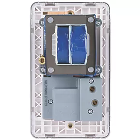 Schneider Electric Lisse Deco 2-Gang Dual Voltage Shaver Socket 115 / 230V Brushed Stainless Steel with White Inserts 4 Schneider Electric Lisse Deco 2-Gang Dual Voltage Shaver Socket 115 / 230V Brushed Stainless Steel with White Inserts - Image 2