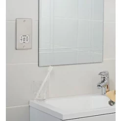 LAP 2-Gang Dual Voltage Shaver Socket 115 / 230V Brushed Stainless Steel with White Inserts 9 LAP 2-Gang Dual Voltage Shaver Socket 115 / 230V Brushed Stainless Steel with White Inserts -Steel Switches Sales 83247 A3