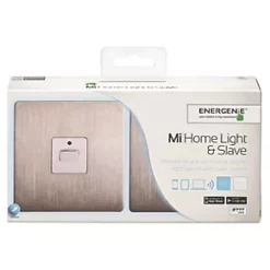 Energenie 1-Gang 2-Way LED Master & Slave Dimmer Switch Set Brushed Steel -Steel Switches Sales 8468X A2