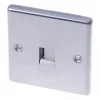 LAP Master Telephone Socket Brushed Stainless Steel -Steel Switches Sales 89864 P