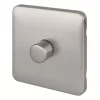 Schneider Electric Lisse Deco 1-Gang 1-Way Dimmer Brushed Stainless Steel -Steel Switches Sales 899CC P