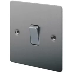LAP 10AX 1-Gang 2-Way Light Switch Brushed Stainless Steel