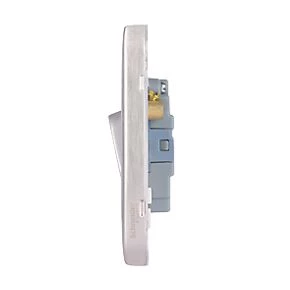 Schneider Electric Lisse Deco 10A 1-Gang 3-Pole Fan Isolator Switch Brushed Stainless Steel with White Inserts 5 Schneider Electric Lisse Deco 10A 1-Gang 3-Pole Fan Isolator Switch Brushed Stainless Steel with White Inserts - Image 3