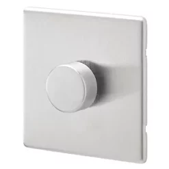 MK Aspect 1-Gang 2-Way Dimmer Switch Brushed Stainless Steel