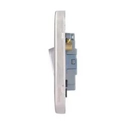 Schneider Electric Lisse Deco 10A 1-Gang 3-Pole Fan Isolator Switch Brushed Stainless Steel with Black Inserts -Steel Switches Sales 962FF A2